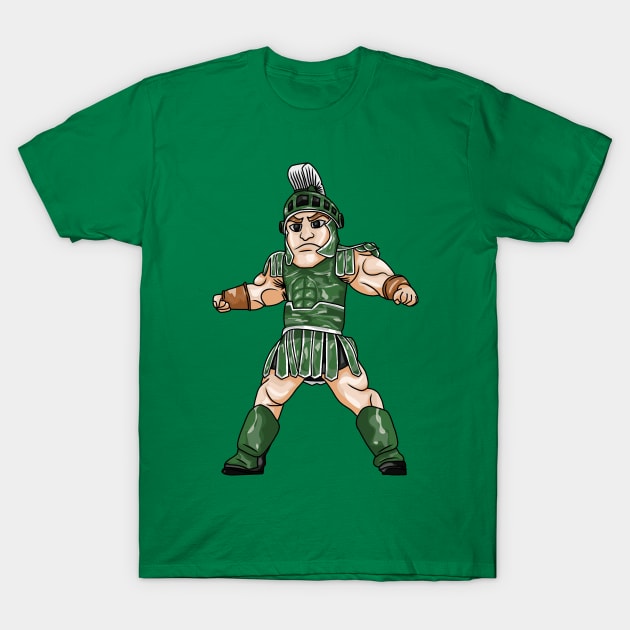 Spartans Michigan State University Sparty Mascot - Collage sports - Drawing style T-Shirt by thesportstation